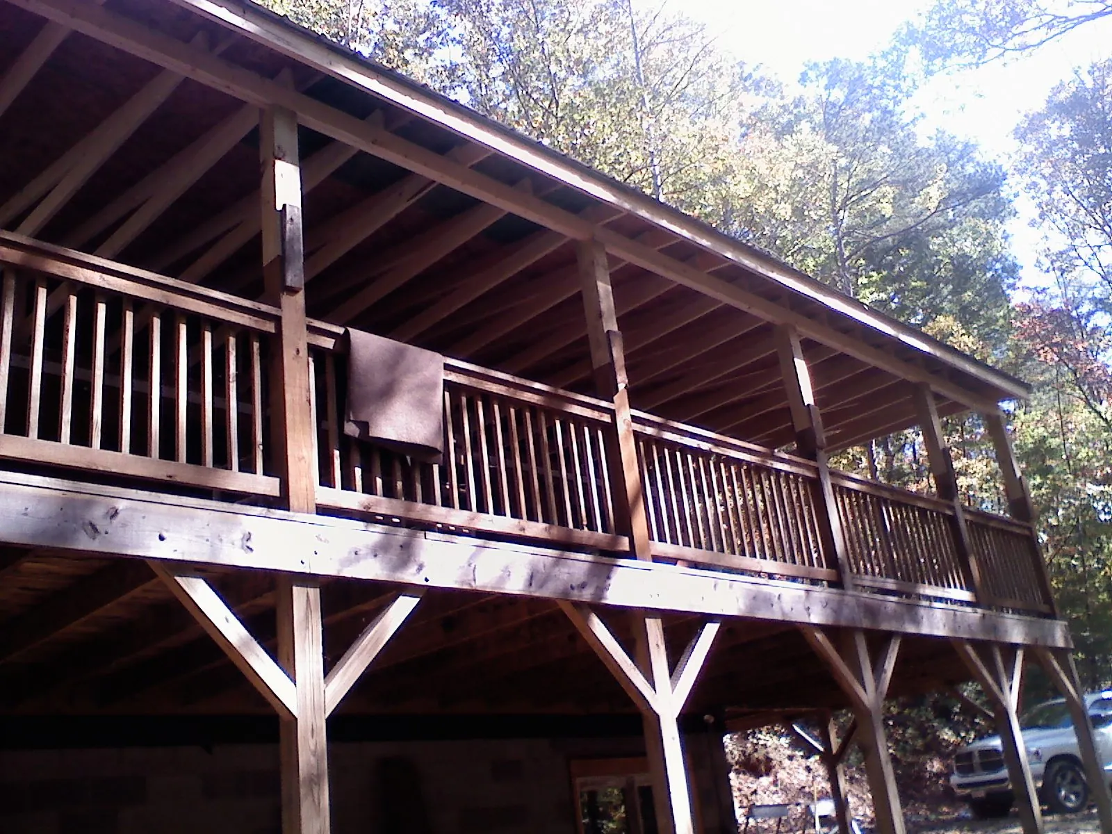 Timber framing under a new elevated porch and deck — Roof Leak Repair in Meacham by Roofing Brothers